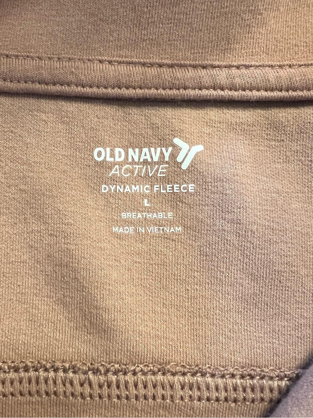 Old Navy Activewear Dynamic Fleece Rose Dust Half-Zip Pullover Sweatshirt Large - Picture 10 of 10